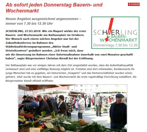 Wochenmarkt Schierling Schierling