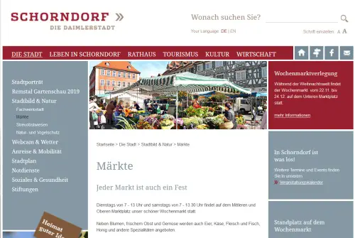 Wochenmarkt Schorndorf Schorndorf
