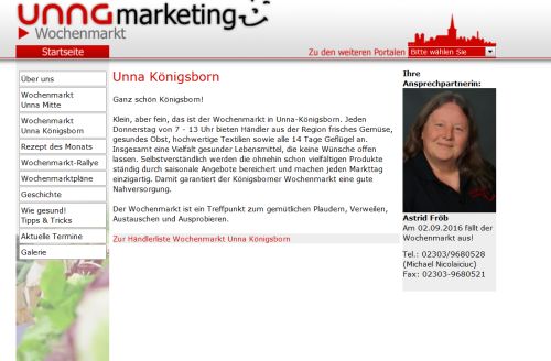 Wochenmarkt Unna - Königsborn Unna-Königsborn