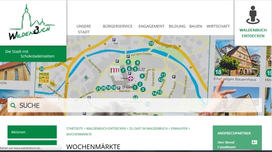 Wochenmarkt Waldenbuch -  auf dem Kalkofen Waldenbuch