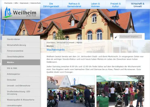 Wochenmarkt Weilheim an der Teck  Weilheim an der Teck