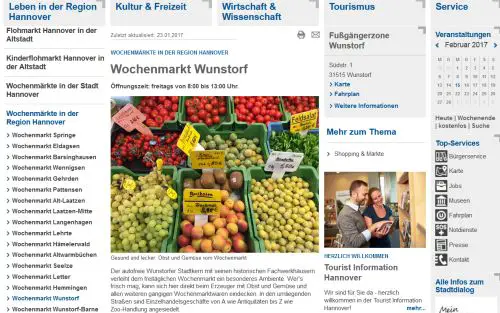 Wochenmarkt Wunstorf Wunstorf